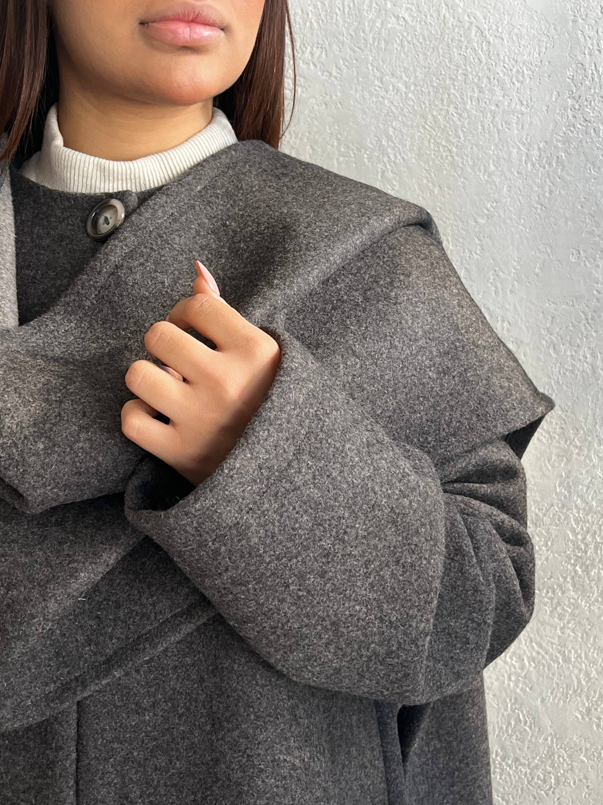 تصویر پالتو شالدار 0092 